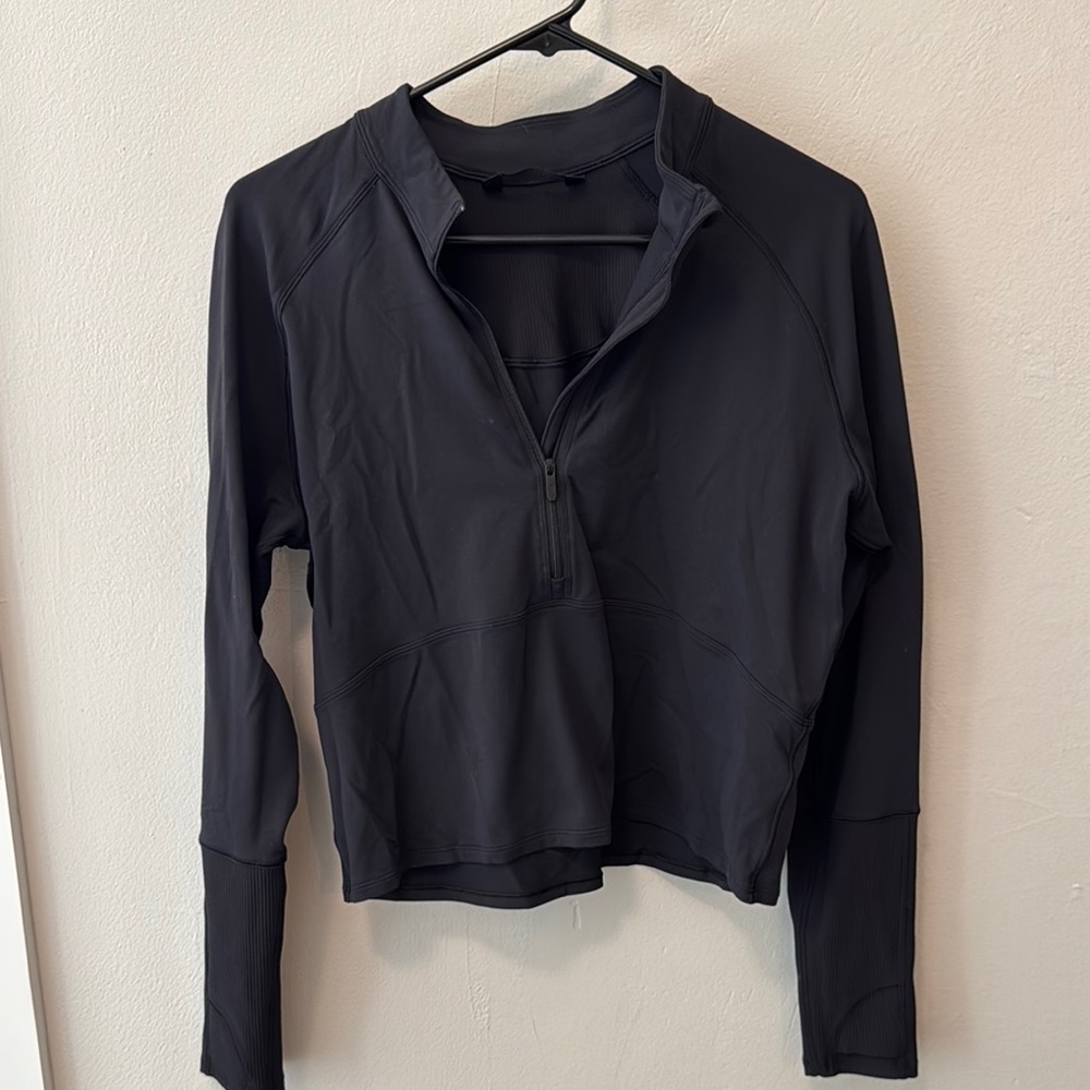 Lululemon Women's Black Quarter-Zip Top